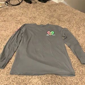 Grey long sleeve girl power T-shirt